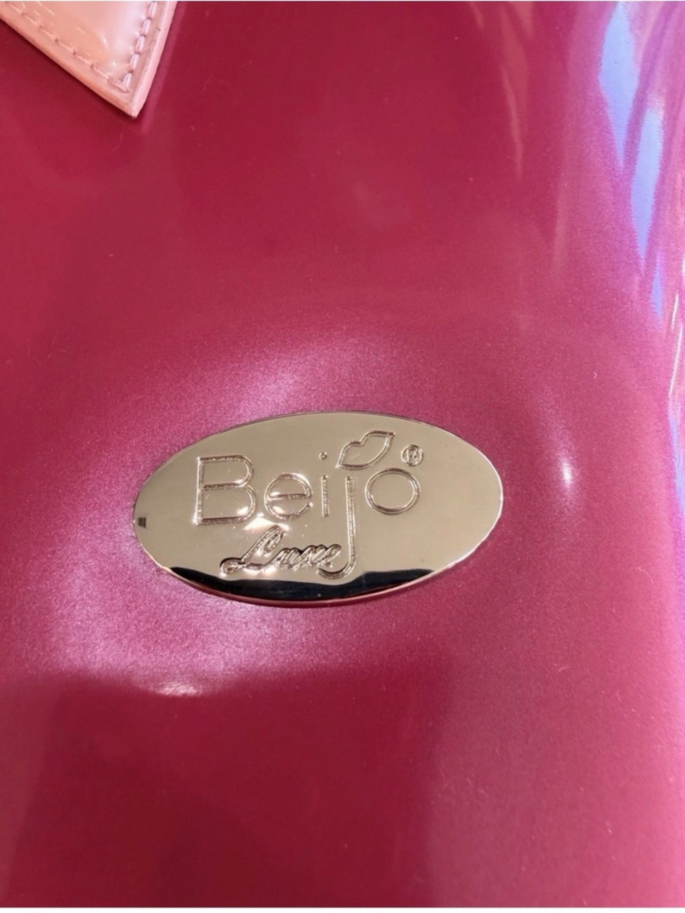 NWT Beijo “Pinky Promise” Fuschia & Petal Pink Women’s Purse With Dust Bag - Picture 3 of 11